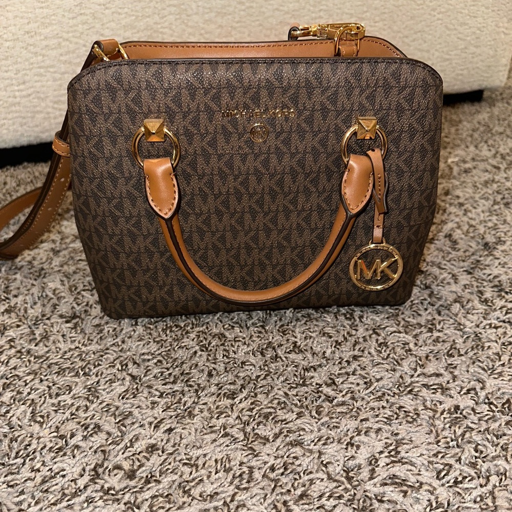 Michael Kors Brown Mini Bag with Gold Accents - Picture 1 of 3